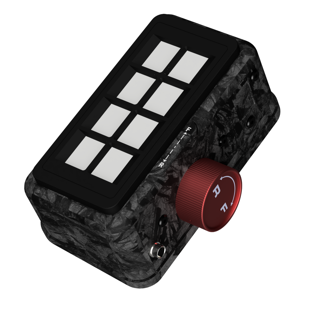 Overhead angled view of the EPLAB BB2.2 CUP eight-button control panel