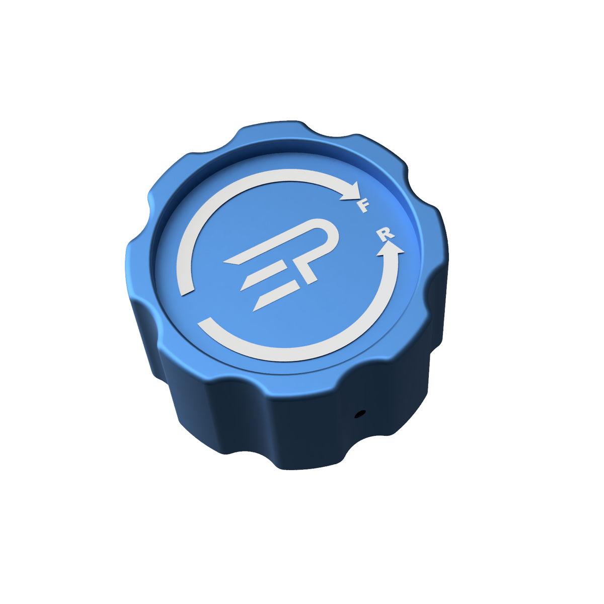 EPLAB blue aluminium Brake Bias Knob with engraved logo and rotation markings