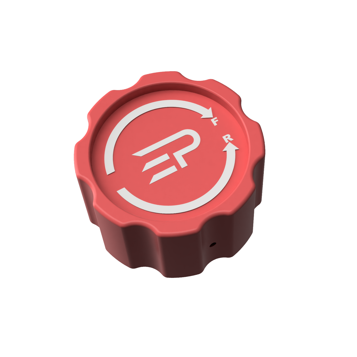 EPLAB red aluminium Brake Bias Knob with engraved logo and rotation markings