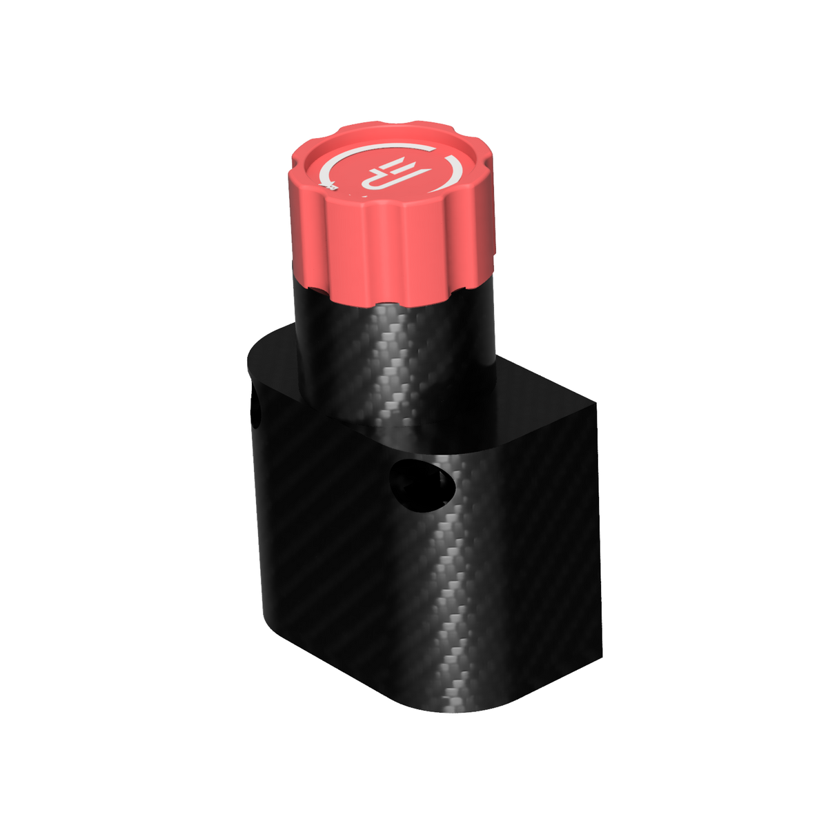 EPLAB Brake Bias X1 controller with red aluminium knob and twill carbon-look housing