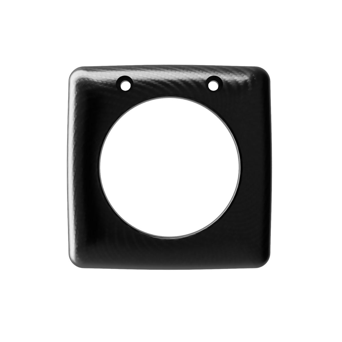 Front view of the EPLAB Carbon Hub with twill carbon-look finish