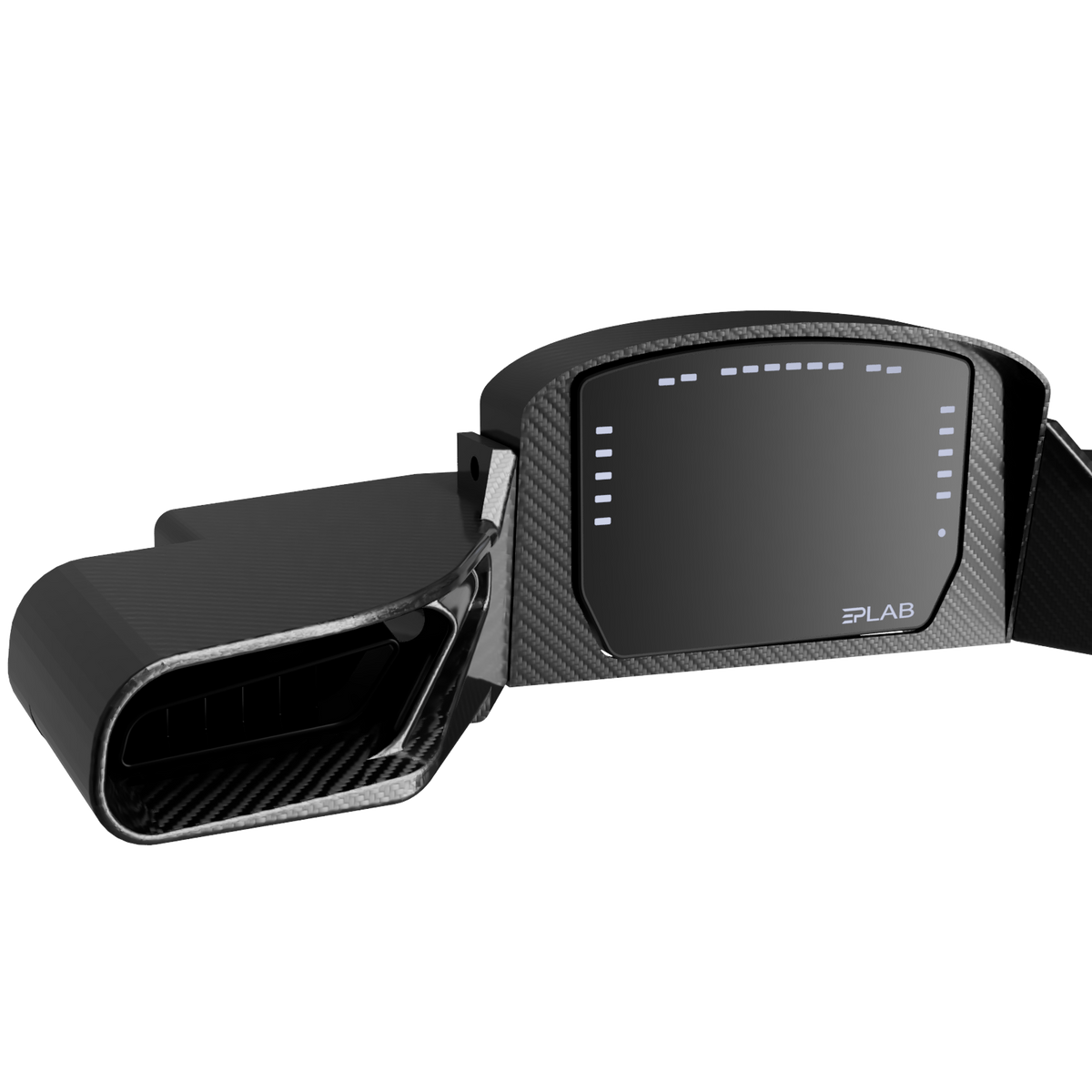 Angled front view of the EPLAB EP296 dashboard and left air vent