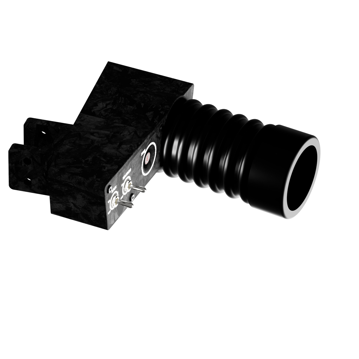 Angled view of the EPLAB S-BB992 showing its ventilation duct and side mounting bracket