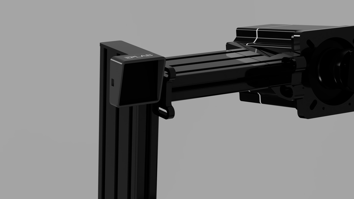 EPLAB SimFlag PRO mounted on a vertical aluminium cockpit profile
